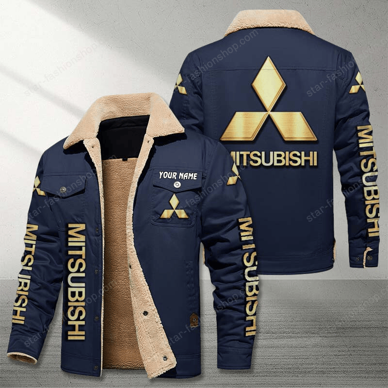 Mitsubishi Navy Custom Name Stand Collar Jacket