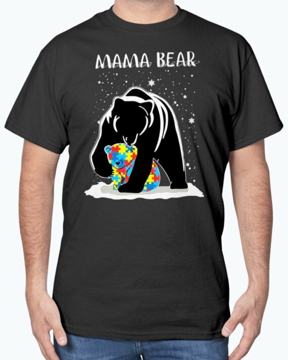 Gift For Mom Mama Bear Autism Puzzle &hellip;