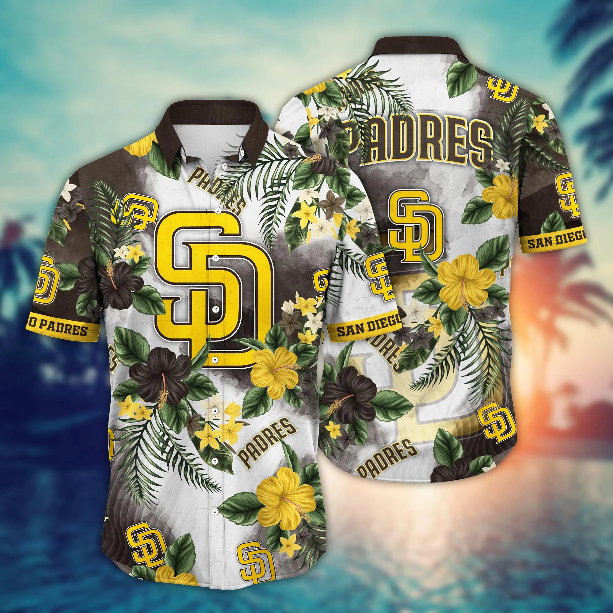 San Diego Padres Mlb Hawaiian Shirt Sun Showerstime Aloha Shirt