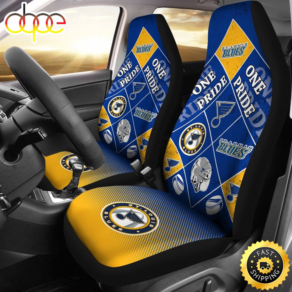 Colorful Pride Flag St. Louis Blues Car Seat Cover Set CSC2738