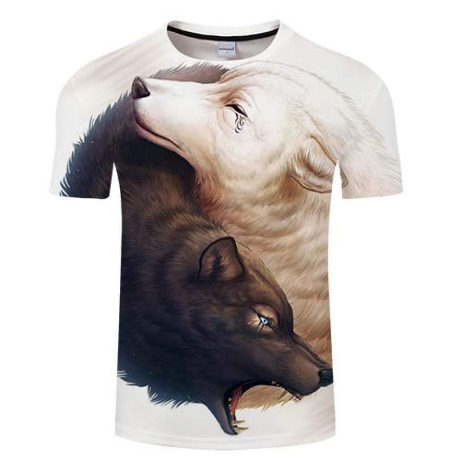 Double-Wolf Lovers 3D Print Men Wome …