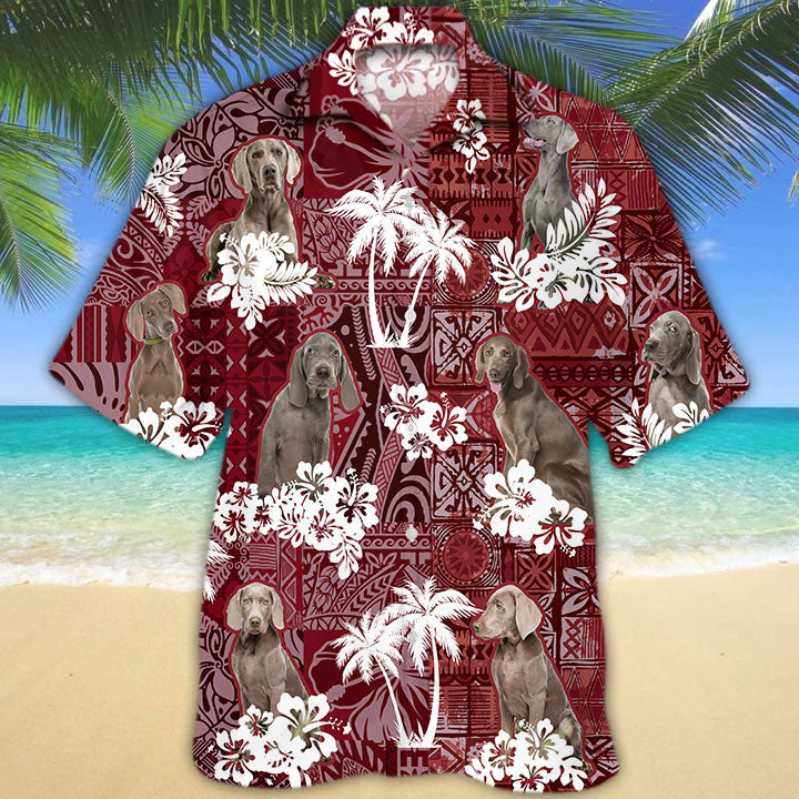 Weimaraner Hawaiian Shirt, Dog Hawaii Aloha Beach Shirt For Summer