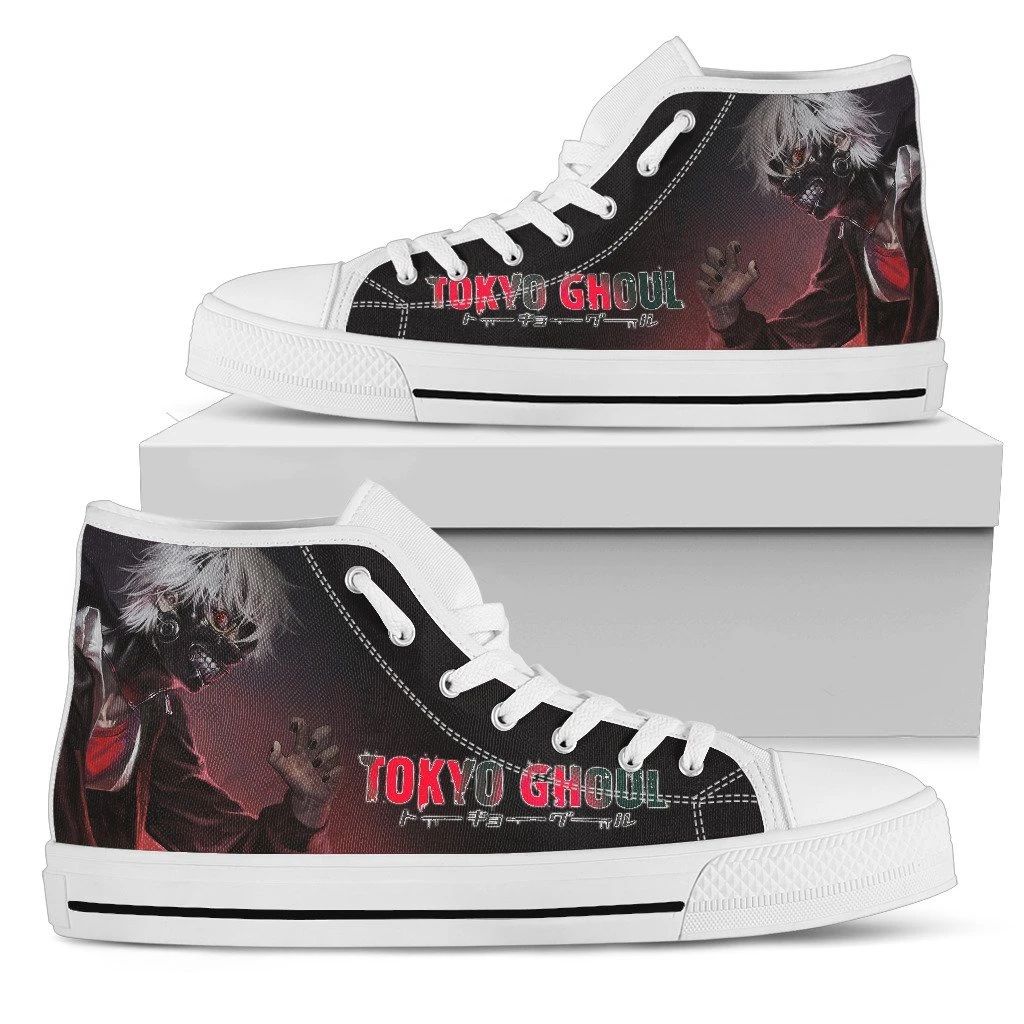 Ken Kanaki Sneakers Tokyo Ghoul High Top Shoes Anime Fan  High Top Shoes VA95