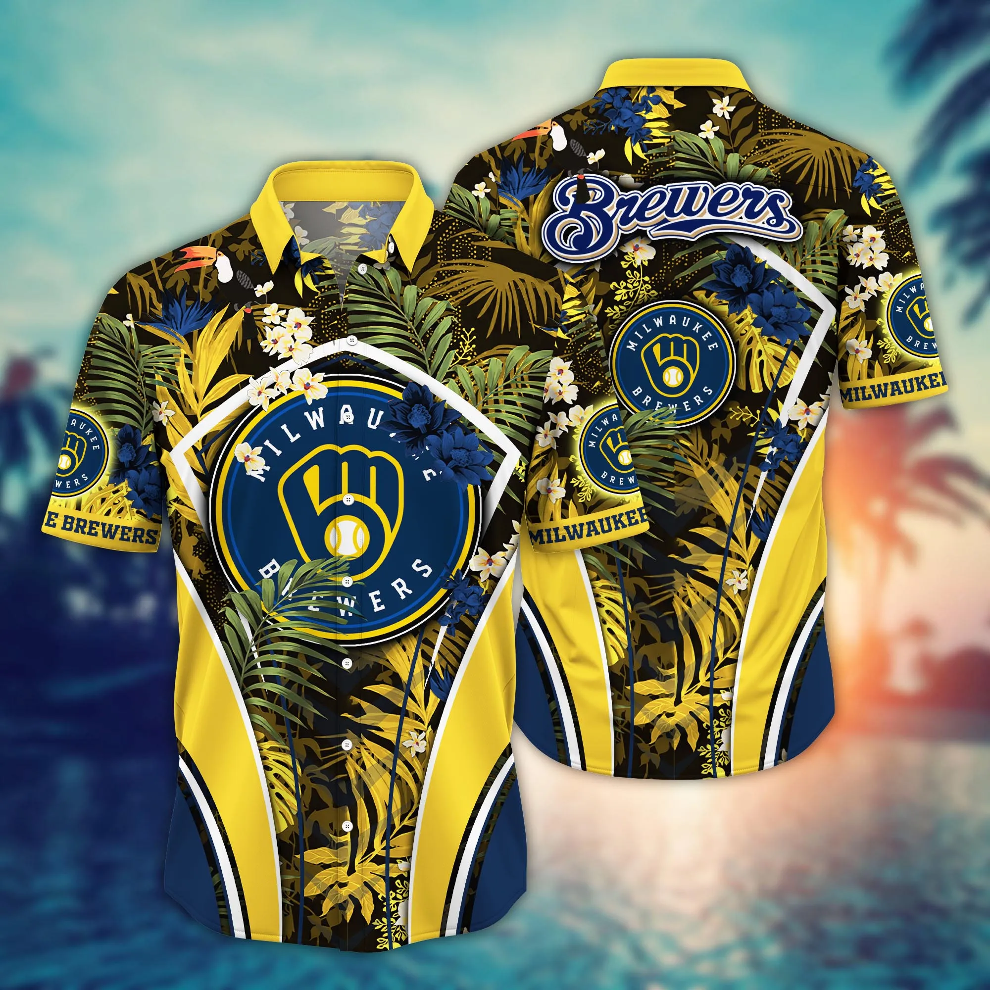 Milwaukee Brewers Hawaiian Shirt Seaside Aloha Shirt