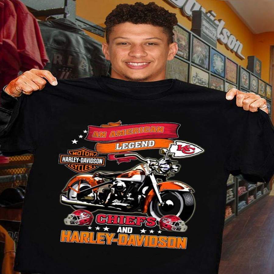 Kansas City Chiefs Motor Harley Davidson an American Legend Chiefs and Harley Davidson T Shirt Trending Funny Gift Tshirt