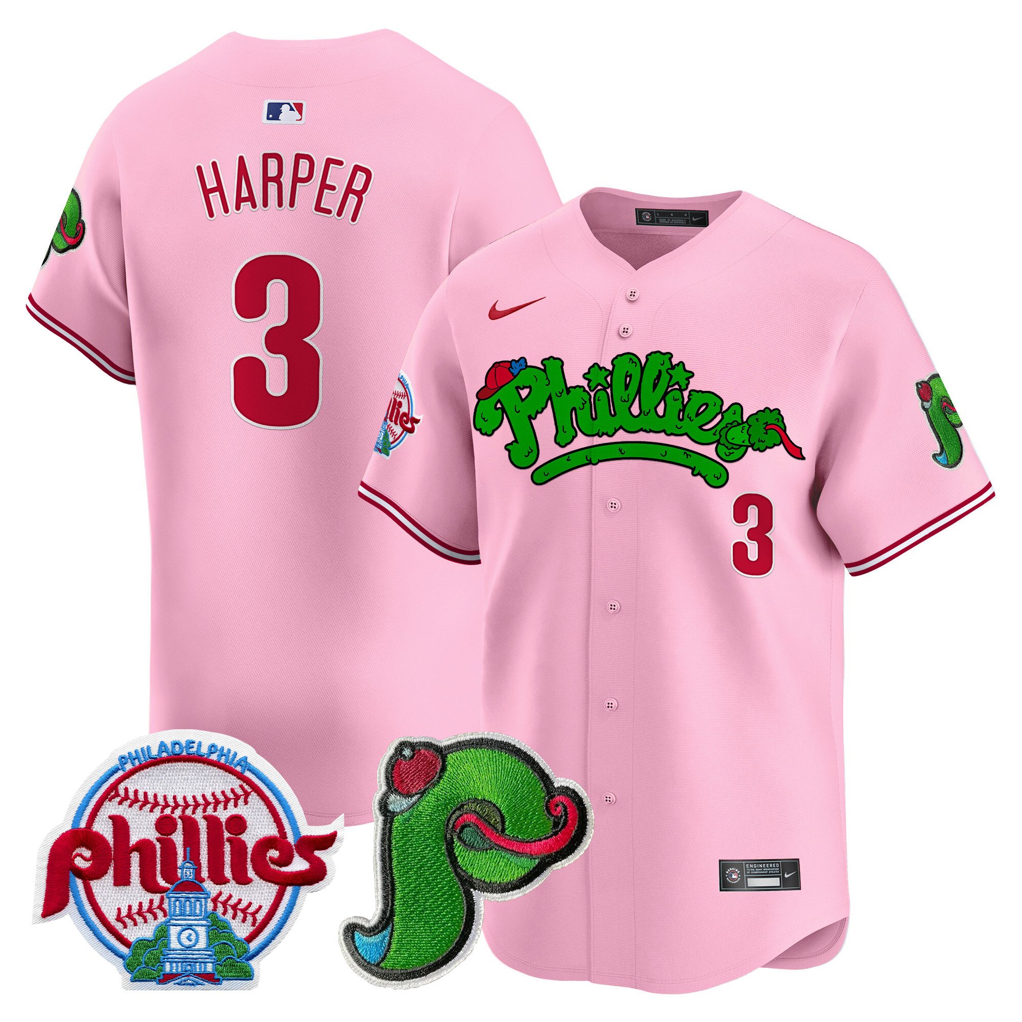 Unisex Phillies Phanatic Patch Vapor Premier Limited Jersey V3 – All Stitched