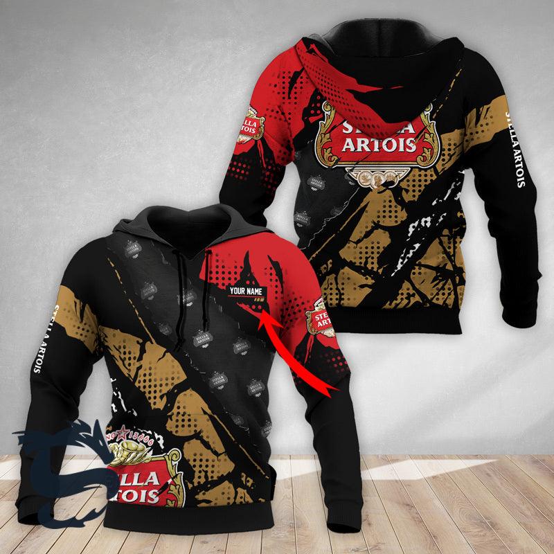 Personalized Halftone Stella Artois Hoodie & Zip Hoodie