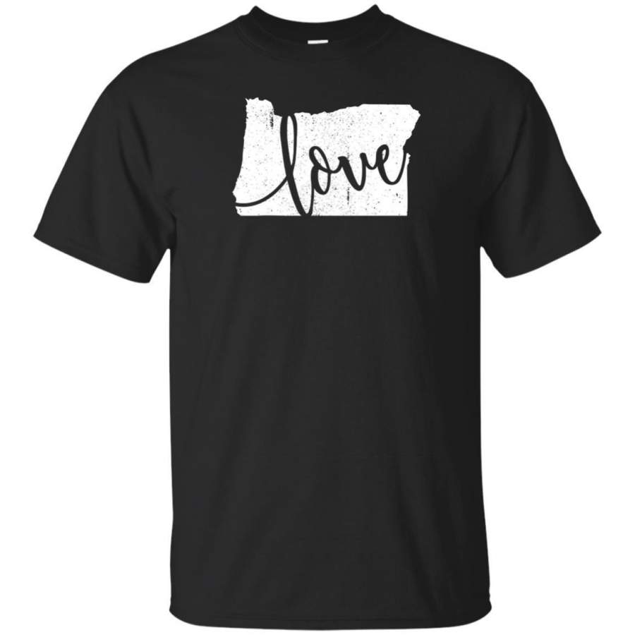 AGR Oregon Home Love Vintage State Map Outline Shirt