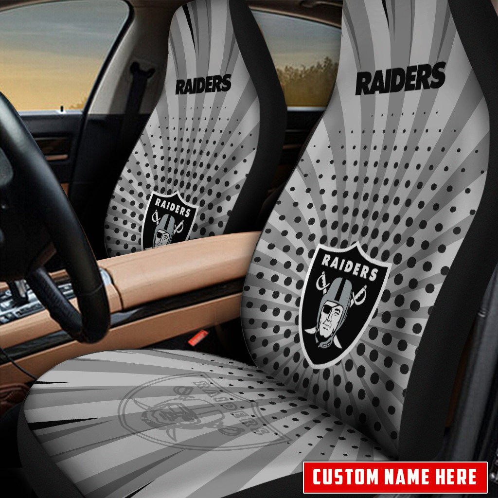 Las Vegas Raiders Personalized Car Seat Cover Set CSC9205