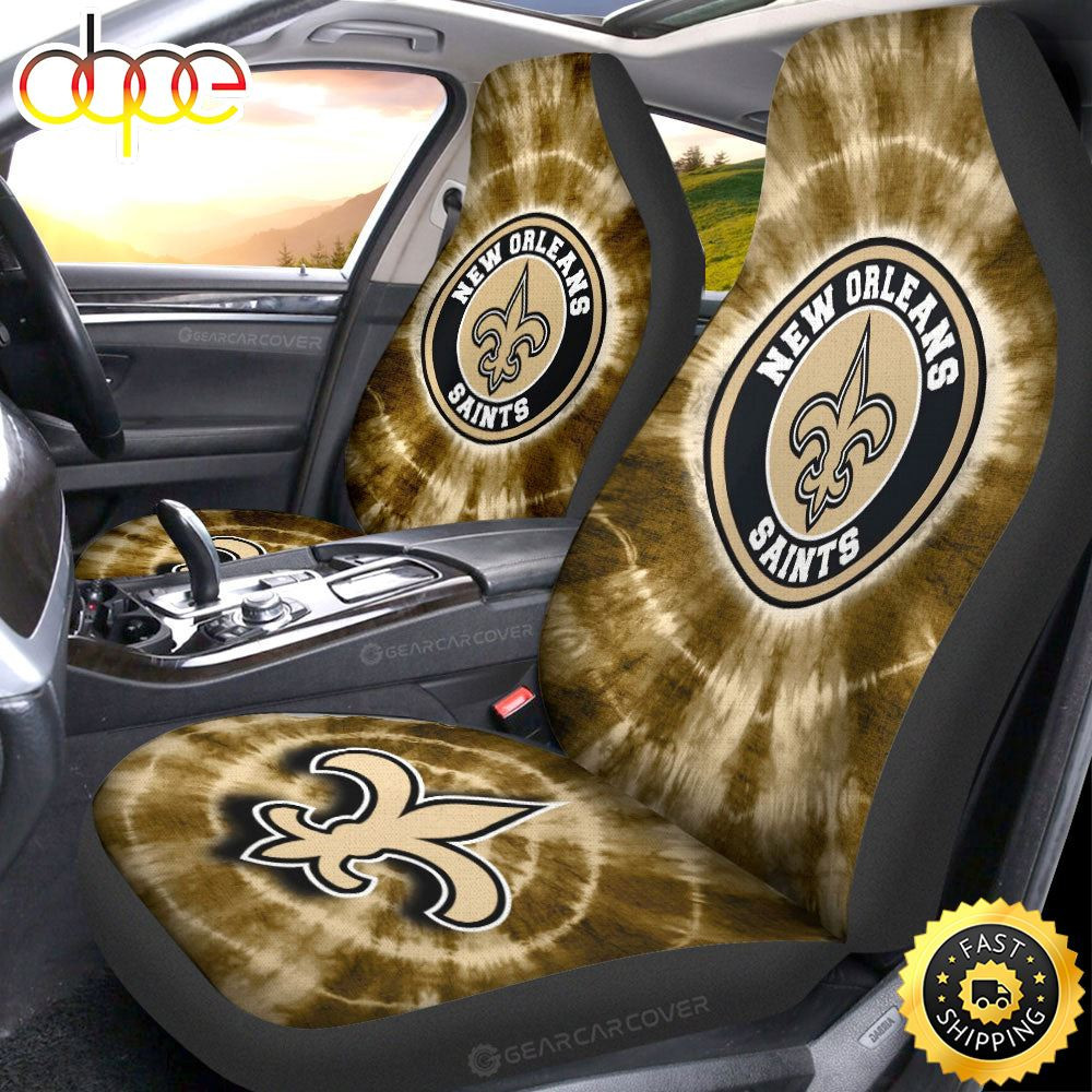 New Orleans Saints Customized Car Seat Cover Set Tie Dye CSC4187