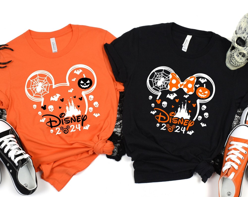 Disney 2024 Halloween Shirt,Custom Disney Halloween Shirt,Mickey Minnie Halloween Shirt,Custom Family Disney TShirt,Halloween Family Shirt