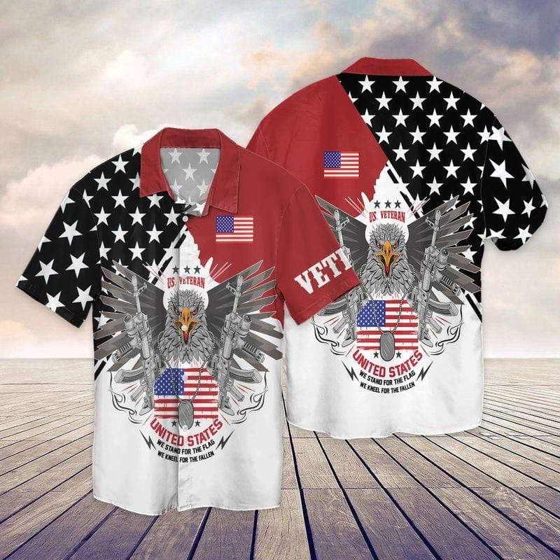 Military Gift Veteran Hawaii Shirt We Kneel For The Fallen Hawaiian Aloha Shirts