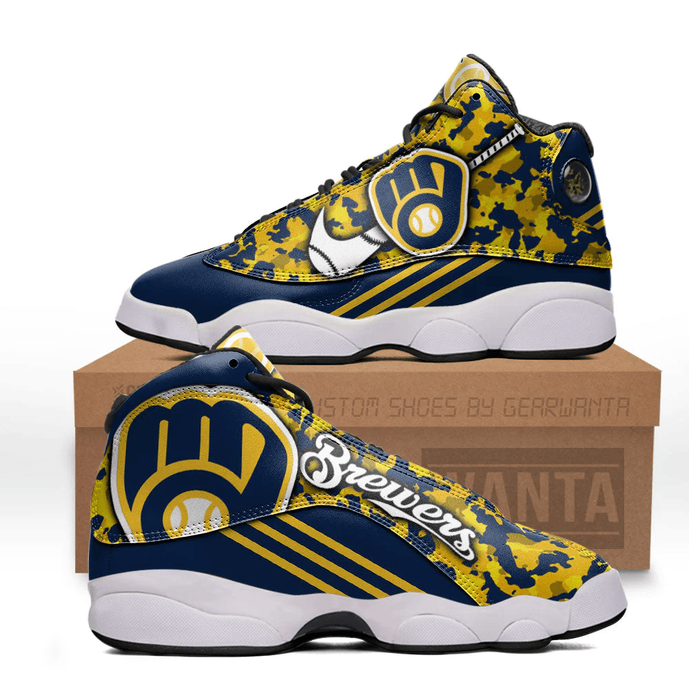 Milwaukee Brewers Air Jordan 13 Sneakers Custom Shoes JD13 V1589