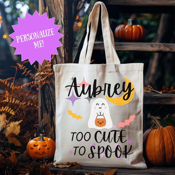 Personalized Halloween Tote Bag Custom Trick-Or-Treat Bag Halloween Bucket for Kids, Child Halloween Tote Candy Tote Bags Halloween Basket, Best Tote Bags Ideas, Cute Tote Bags Ideas, Tote Bag Design Ideas, Girls Tote Bag, Best Canvas Tote Bags Ideas