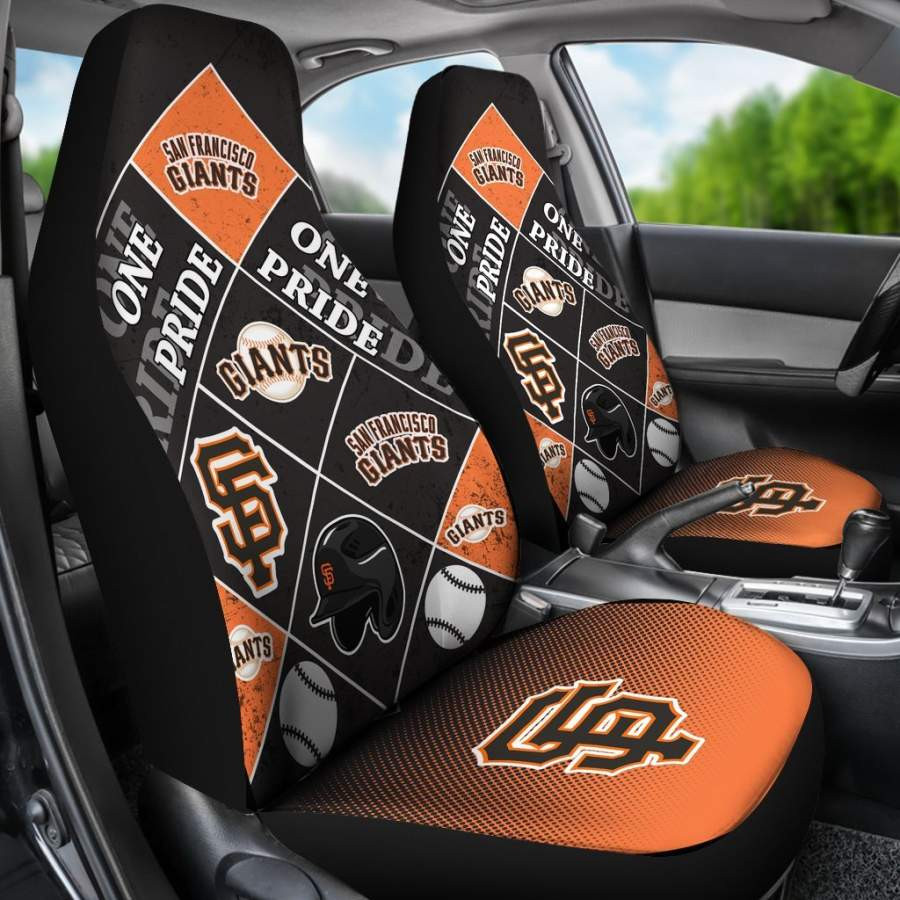 Colorful Pride Flag San Francisco Giants Car Seat Covers CSC5493