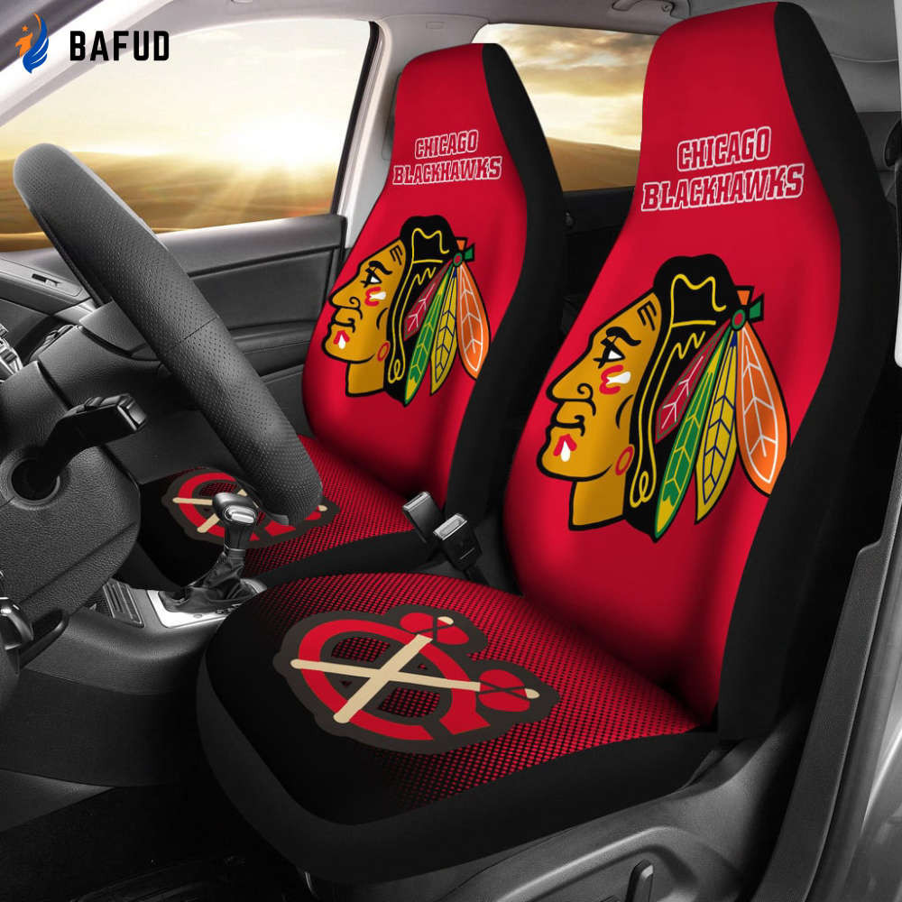 Chicago Blackhawks Car Seat Cover Set For Fan Gifts For Fan Gifts for Fan Gifts CSC5094