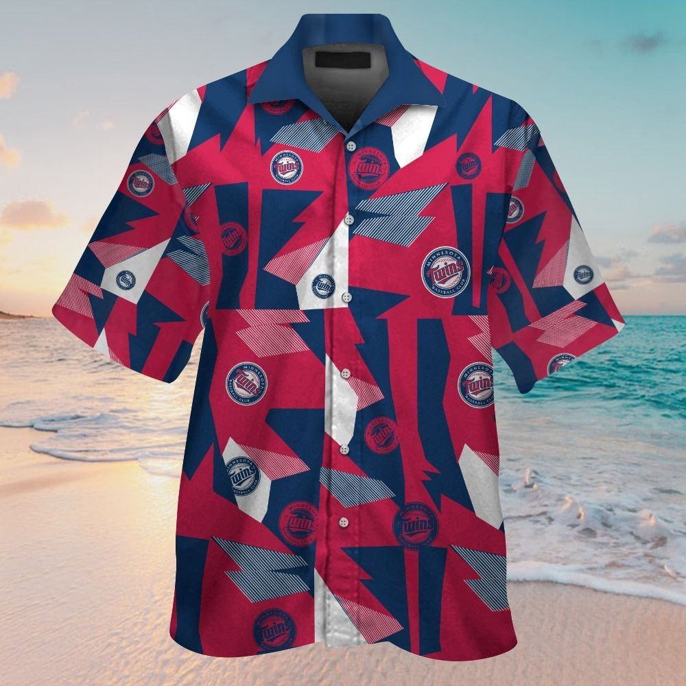 Minnesota Twins Short Sleeve Button Up Tropical Hawaiian Shirt Ver06