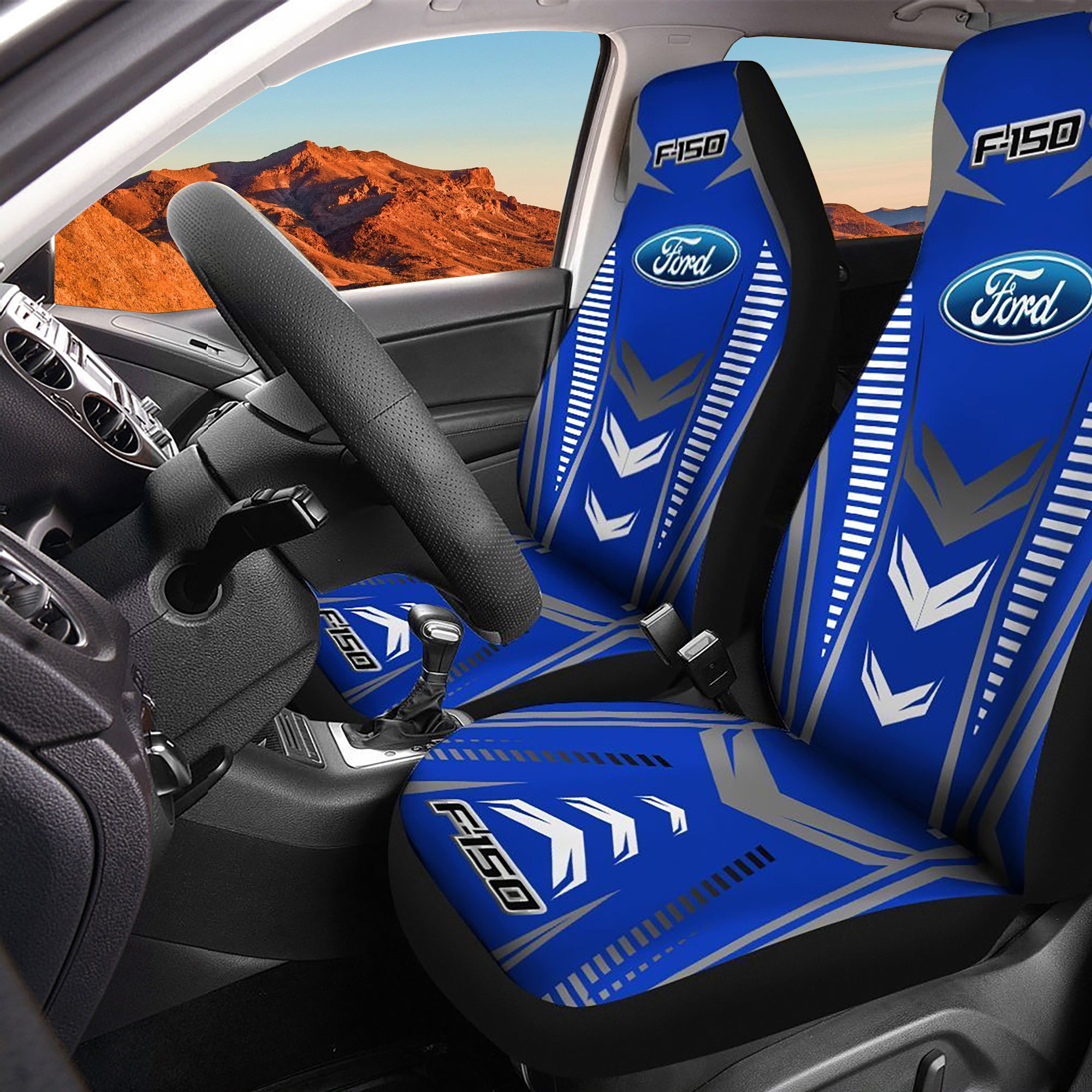 Ford F-150 Logo Car Seat Cover Set CSC3393