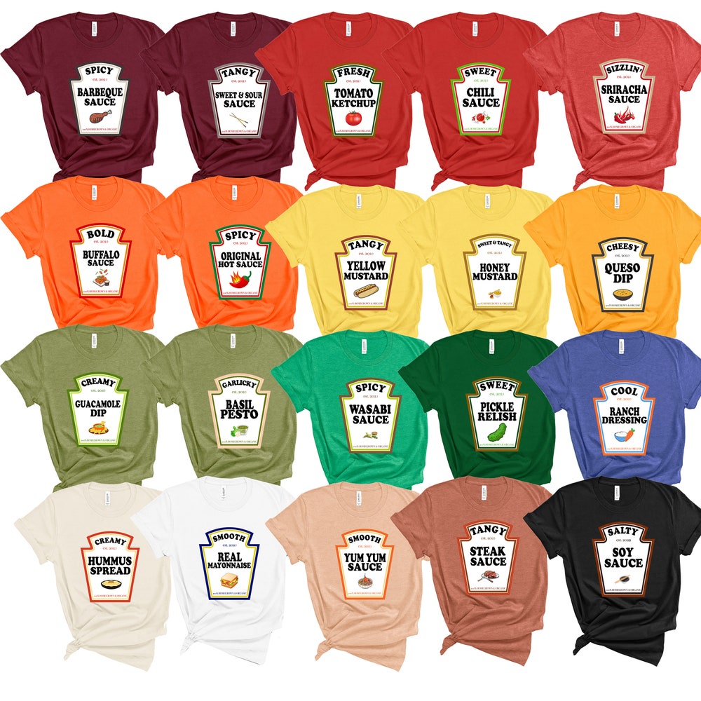 Group Condiments Halloween Costume Party Shirts