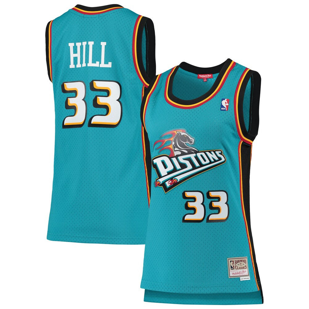 Women’S Mitchell & Ness Grant Hill Teal Detroit Pistons 199899