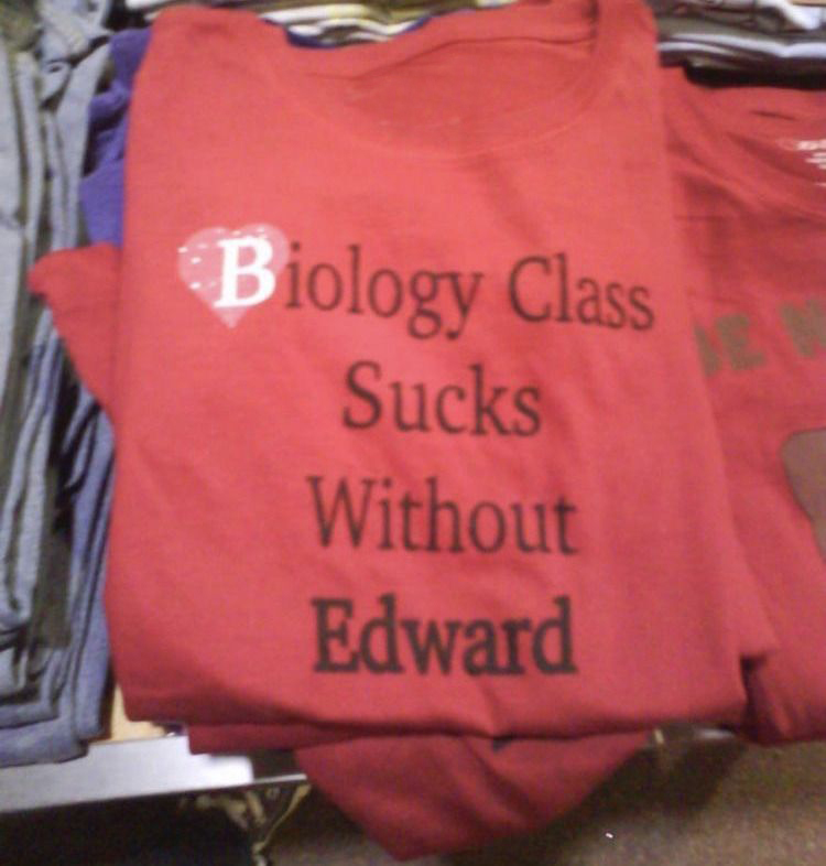 Biology Class Edward Cullen Twilight Saga Tee Shirt Outfits