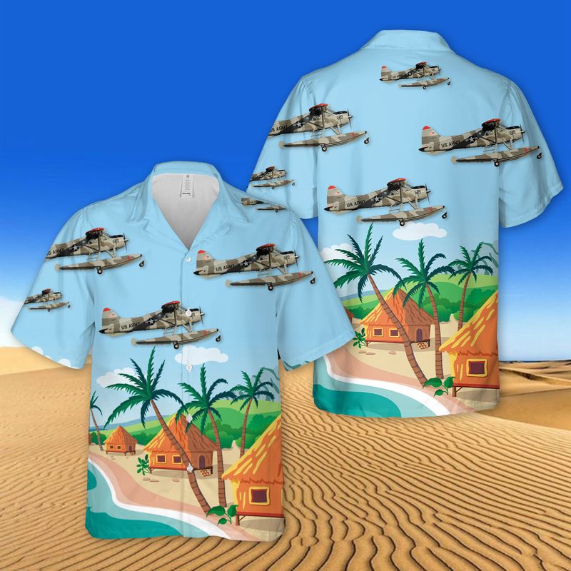 Us Army De Havilland Canada Dhc-2 Beaver Hawaiian Shirt