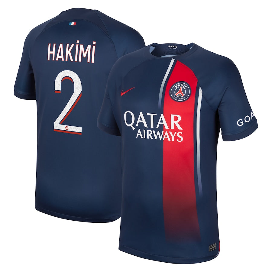 Achraf Hakimi Paris Saint-Germain Nike 2023/24 Home Player Jersey – Navy