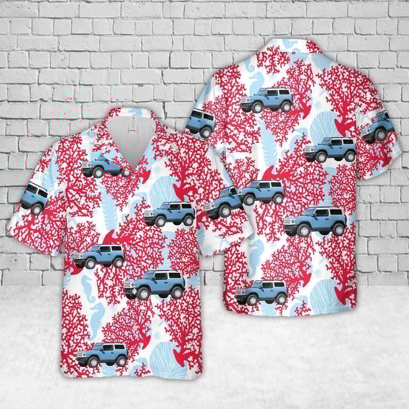 Bronco Heritage Edition Robin’S Egg Blue 3D Hawaiian Shirt