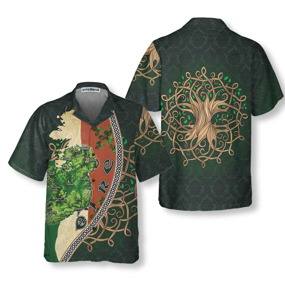 Ireland Map Happy Saint Patrick’S Day Hawaiian Shirt, St. Patricks Day Shirt, Cool St Patrick’S Day Gift