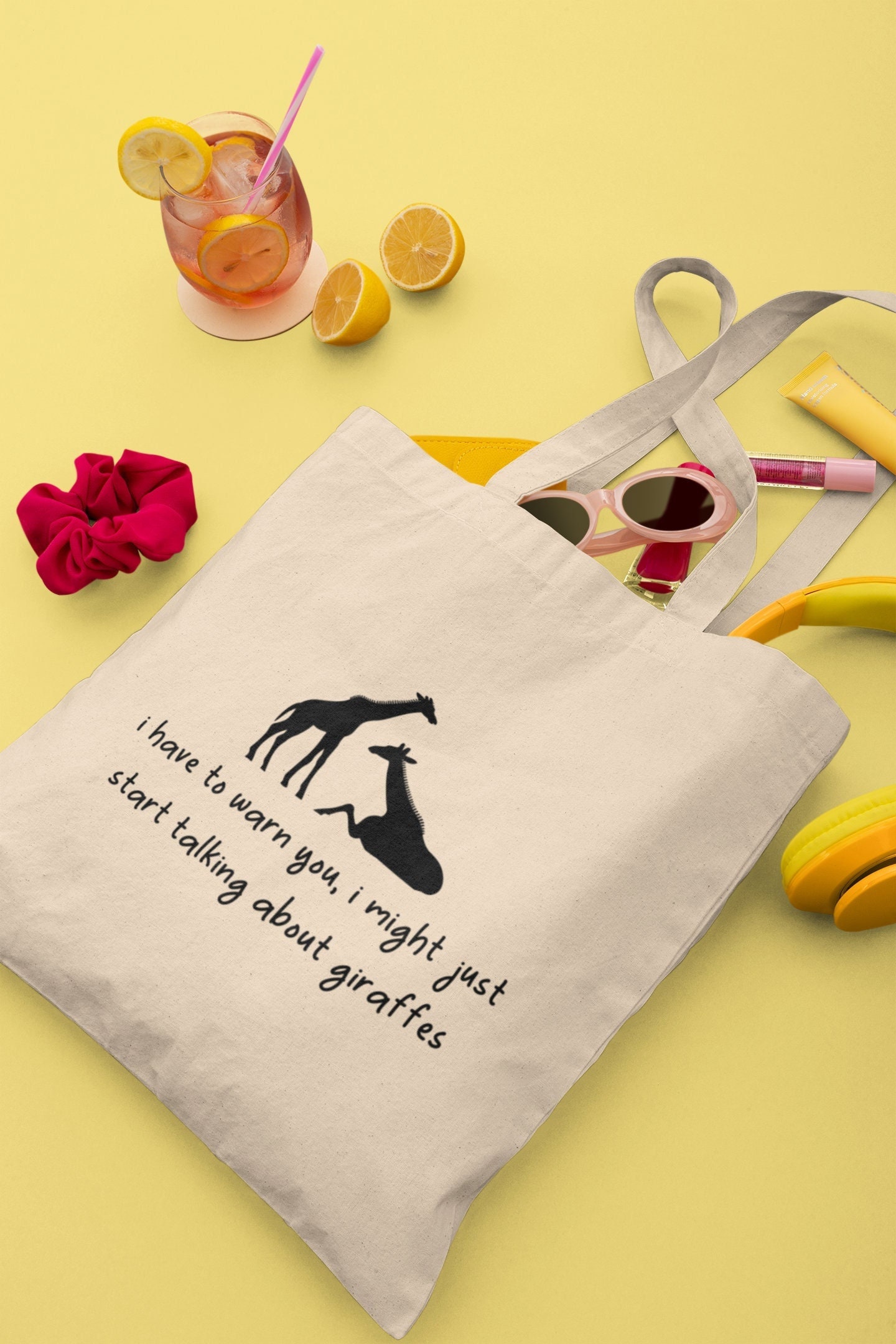 Giraffe Tote Bag, Giraffe lover gifts, Giraffe gift, gift for friend, gift for her, Shopping bag uk, Giraffe gifts, Giraffe quote prints