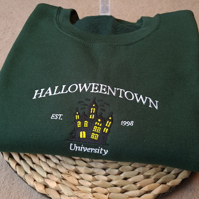 Halloweentown Embroidered Sweatshirt 2D Crewneck Sweatshirt All Over Print Sweatshirt For Women Sweatshirt For Men Sws3929