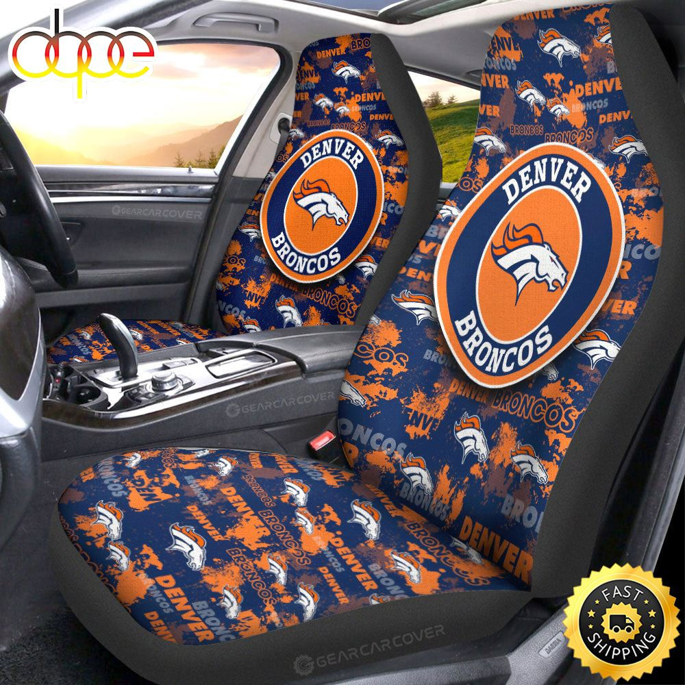 Denver Broncos Customized Car Seat Cover Set CSC4022