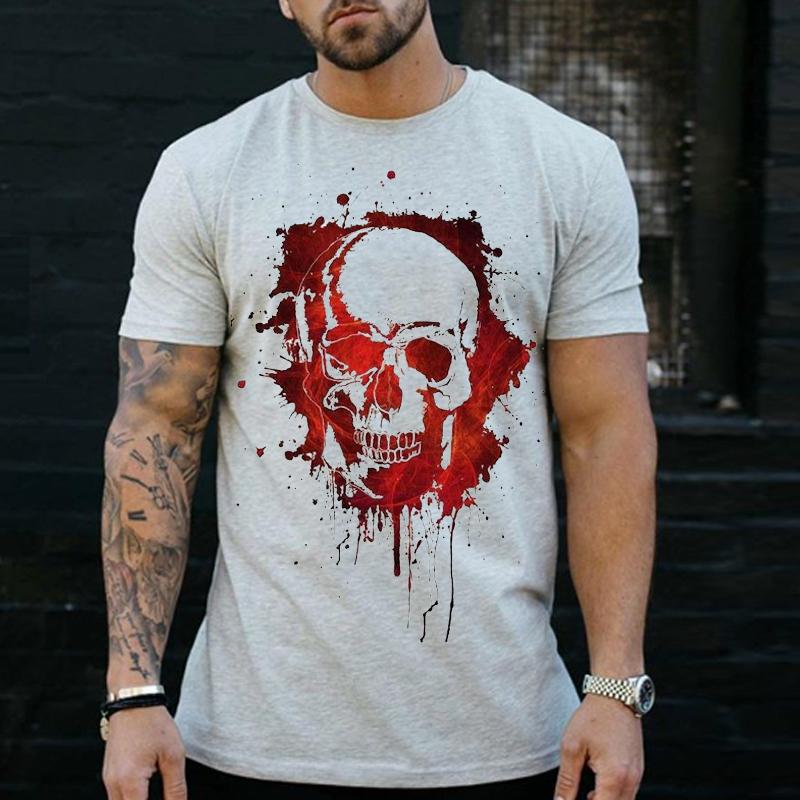 Solid color fashion crew neck printe …