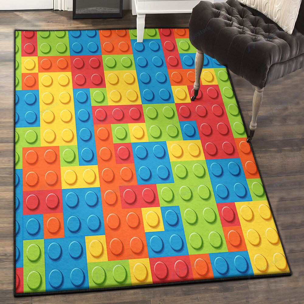 Legoland Shirt Art Deco Rug Lego Area Rectangle Rugs Carpet Living Room Bedroom Availablerug Store