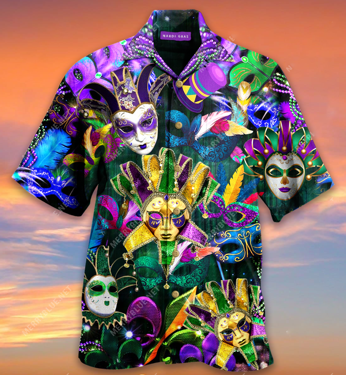 Mardi Gras Masks Hawaiian Shirt, Parade Mask Mardi Gras Holiday Gift