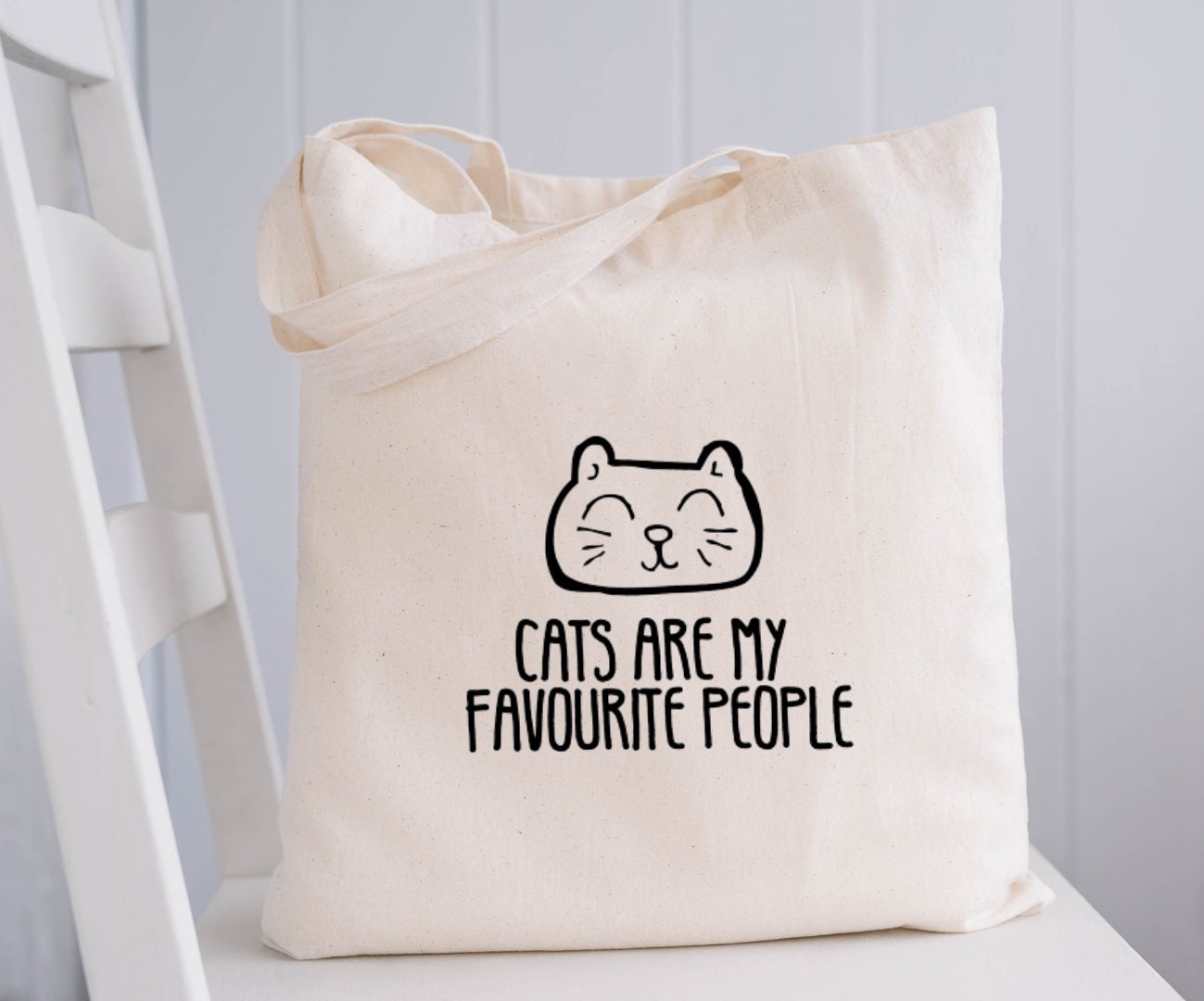 Cat ‘People’ Tote Bag, Cat lover gifts, Cat lovers gift, gift for friend, gift her, Shopping bag uk, Bag for life uk, Cat funny quote prints