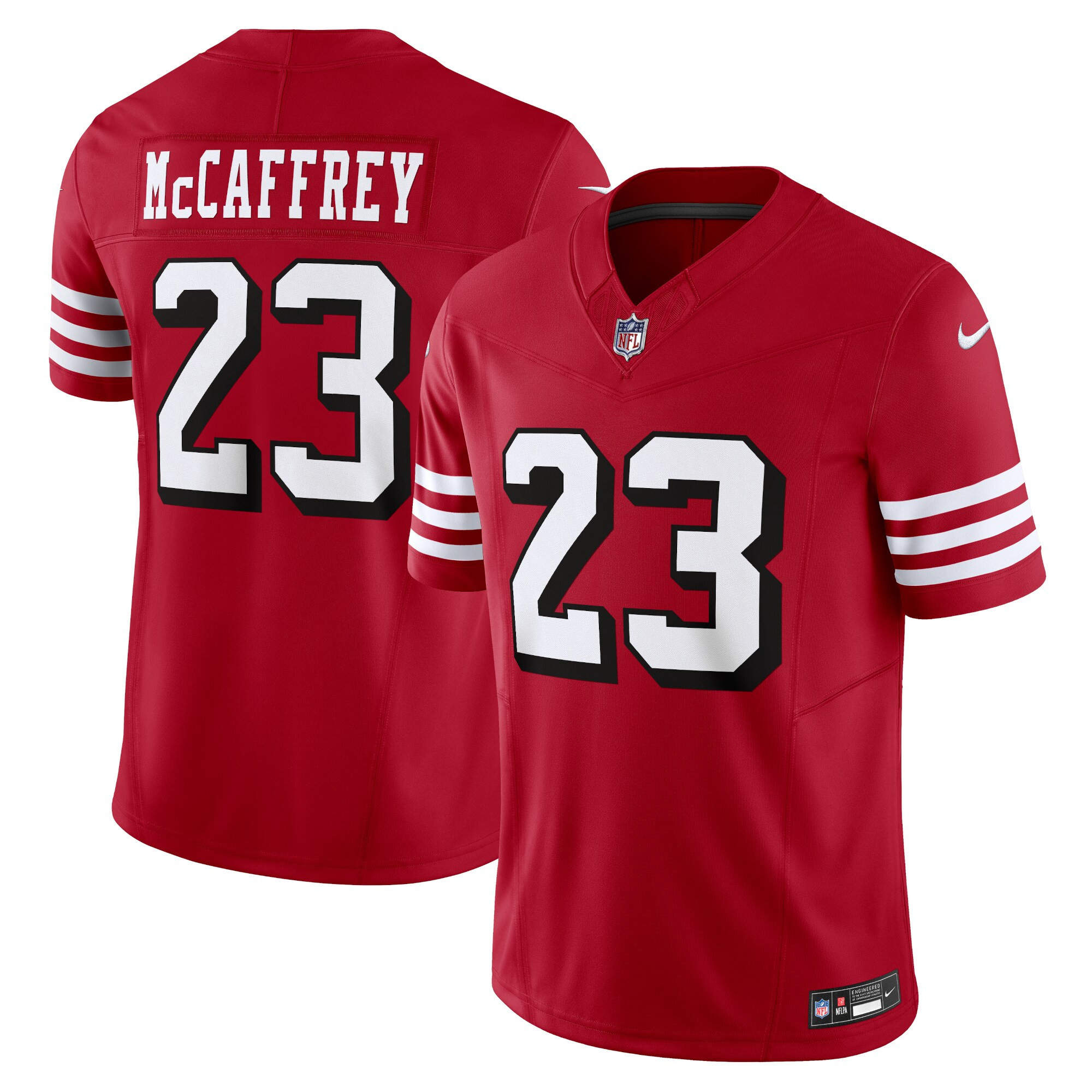 Christian Mccaffrey San Francisco 49Ers Vapor F.U.S.E. Limited Jersey - Scarlet - All Stitched