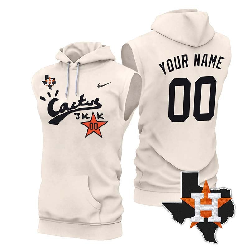 Astros Cactus Jack Custom Sleeveless Hoodie – All Stitched