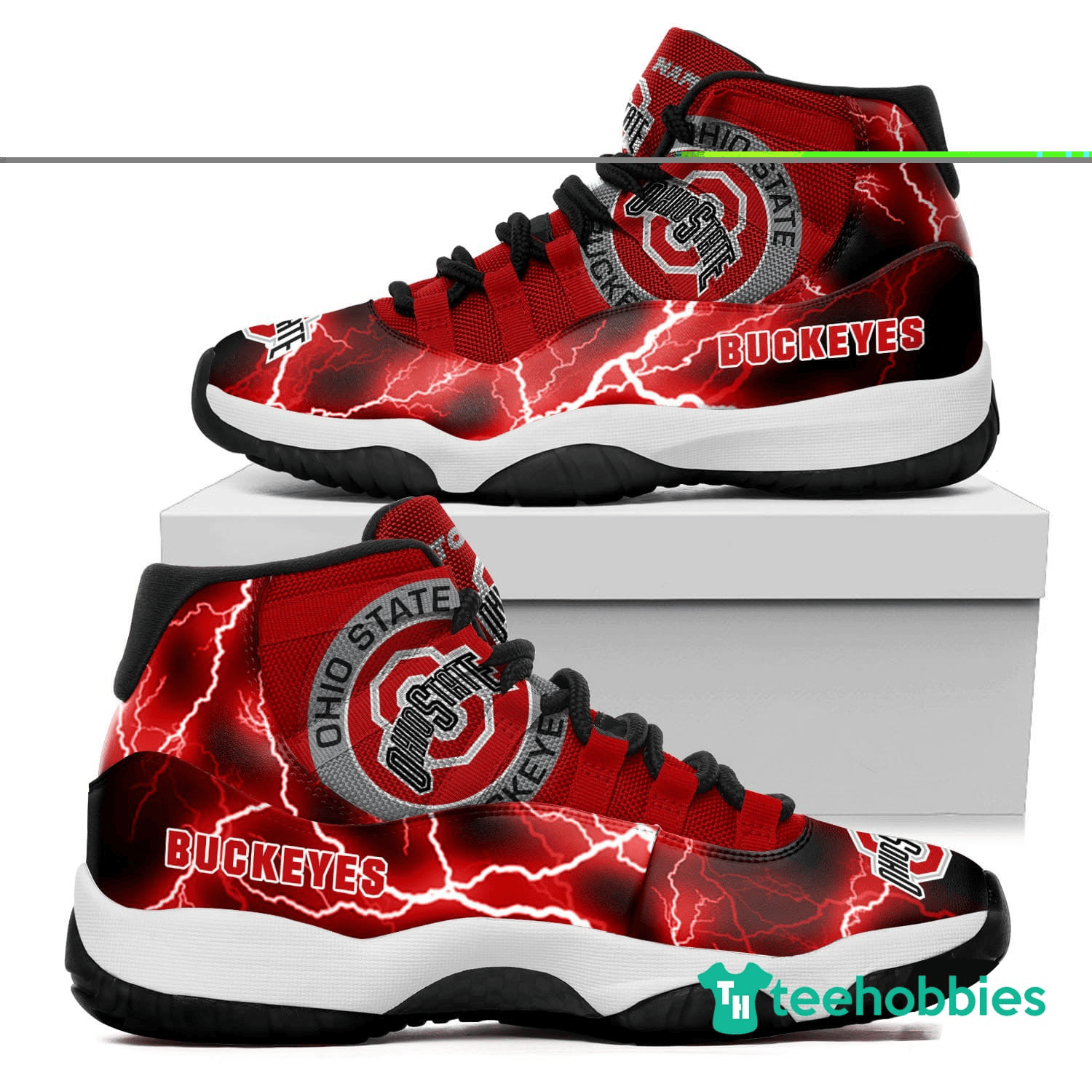 Ohio State Buckeyes Custom Name JD 11 Shoes Sport Sneakers