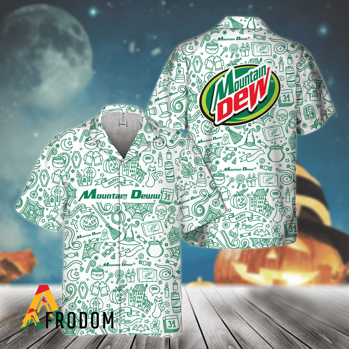 Doodle Art Mountain Dew Hawaiian Shirt