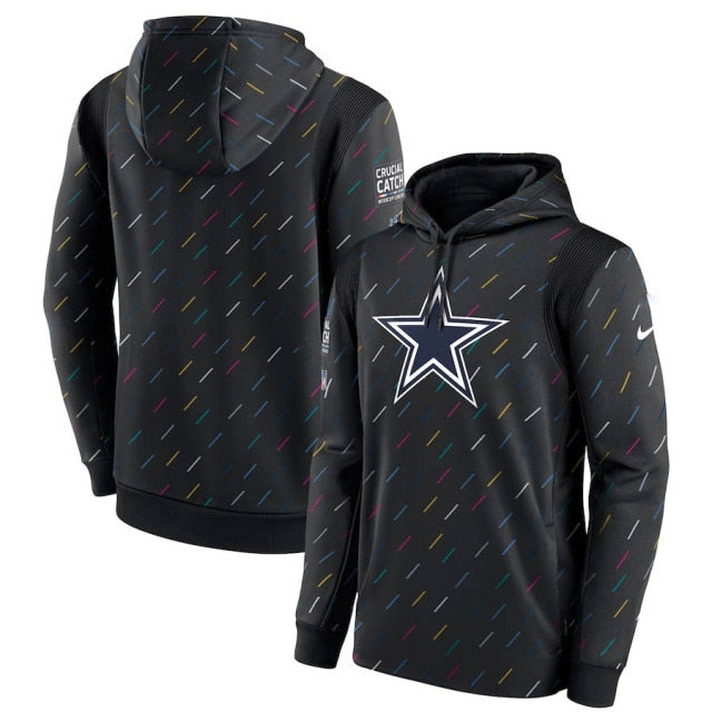 Cowboys Crucial Catch Therma Pullover Hoodie