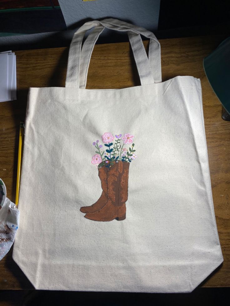 Painted Tote Bag N291, Best Tote Bags Ideas, Cute Tote Bags Ideas, Tote Bag Design Ideas, Girls Tote Bag, Best Canvas Tote Bags Ideas