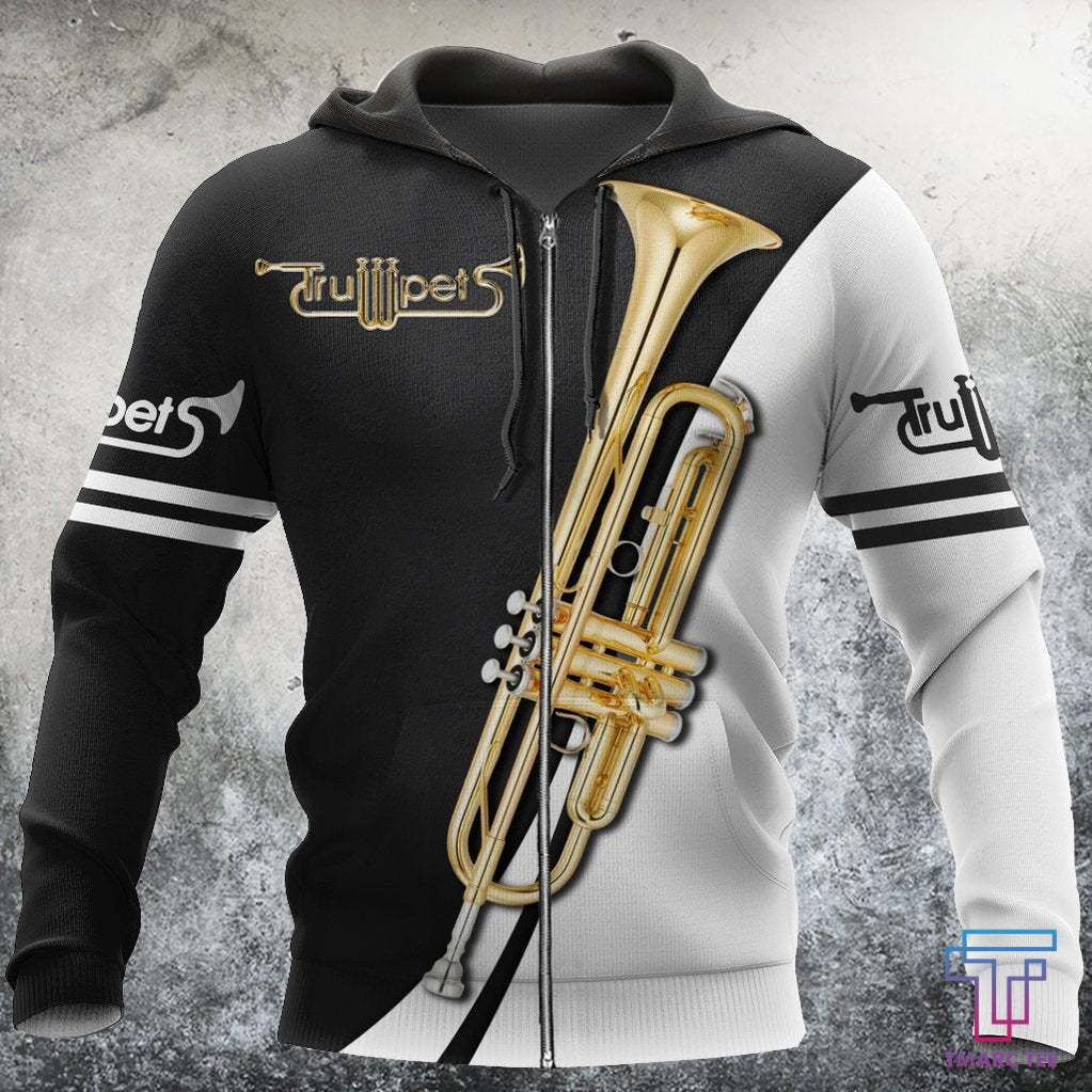 Trumpet Music D Hoodie Shirt For Men And Women Hg Hac 3D All Over Printed Custom Text Name
