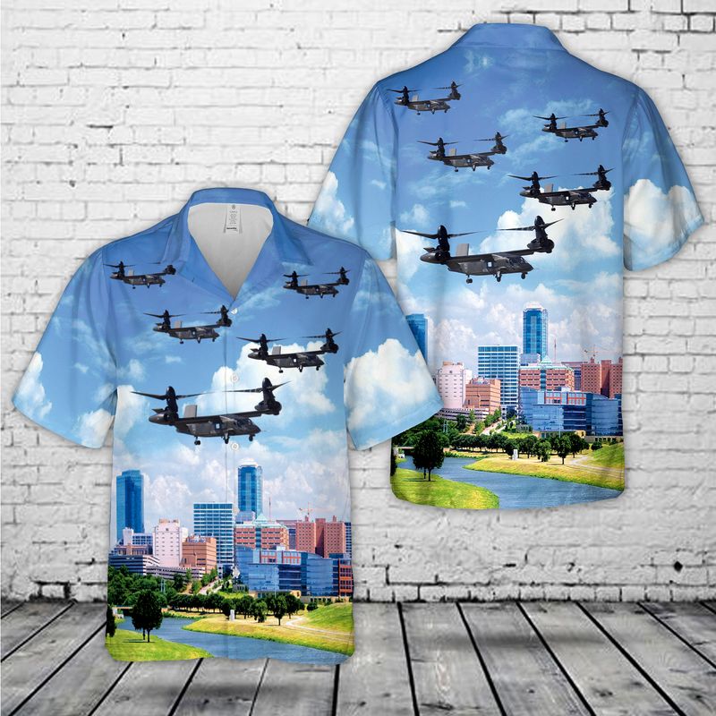 Us Army Bell V-280 Valor Flying Over Fort Worth, Texas Hawaiian Shirt