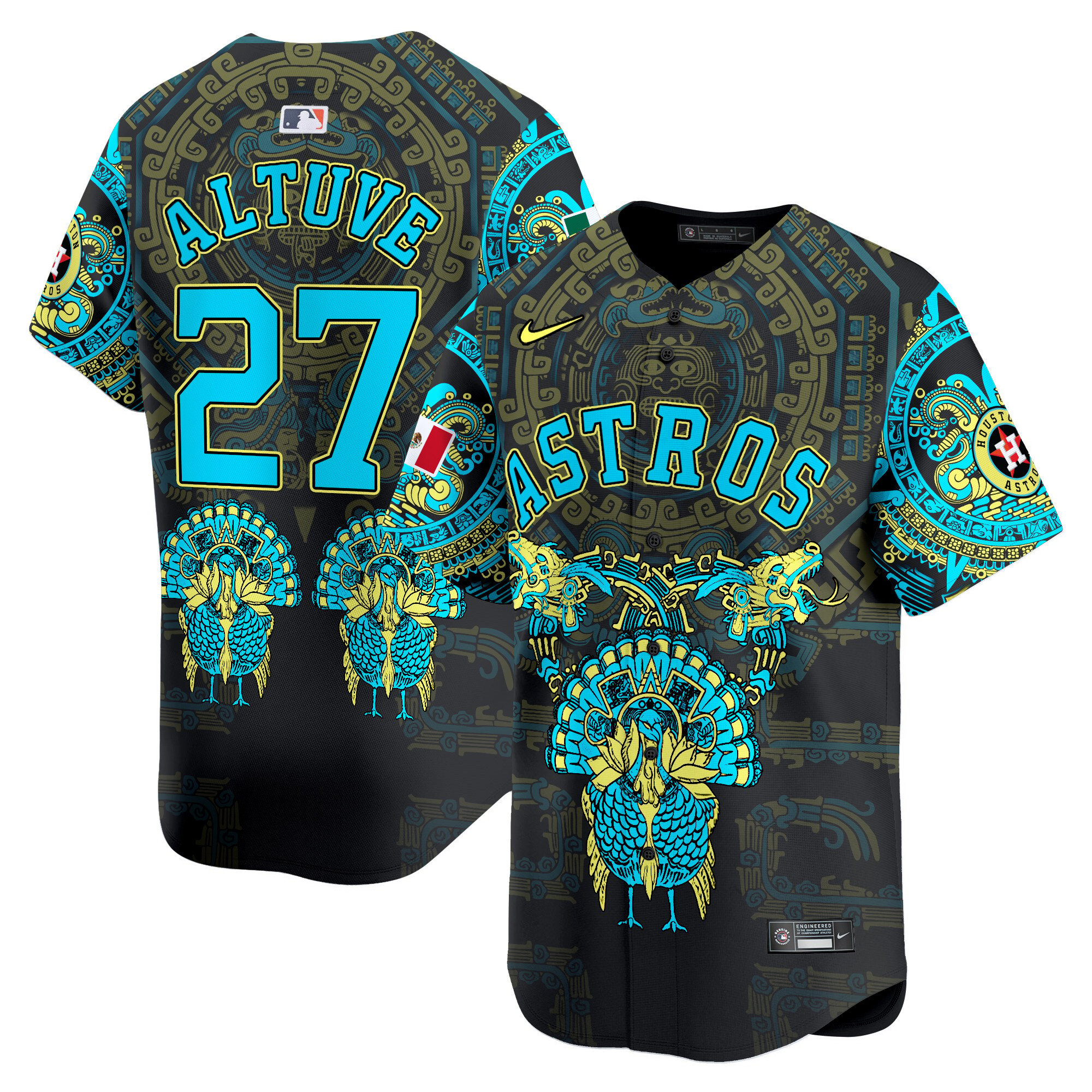 Astros Mexico Aztec Vapor Premier Limited Jersey – Printed