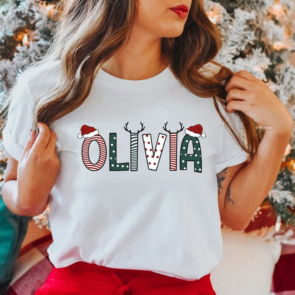 Custom name Christmas Shirts, Christmas Gifts, Christmas Crew Shirt, Family photo Christmas Pajamas, Christmas Tshirt Family, Christmas Tees , White Lie Shirts, Fall shirts, Family Christmas Shirts, Vintage Style Shirt