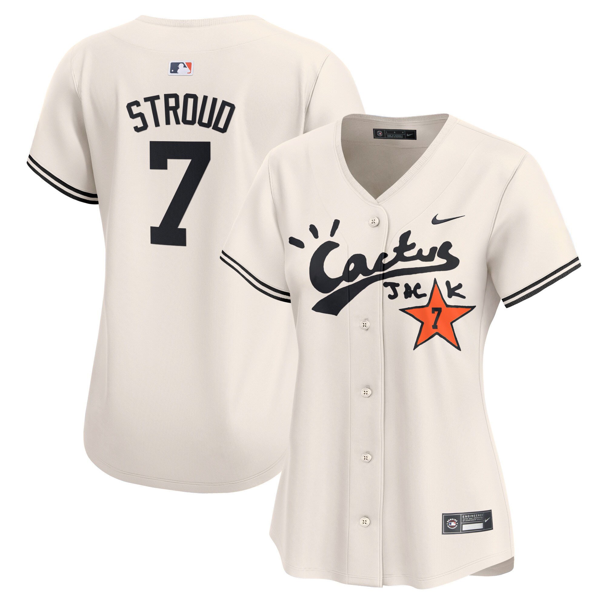 Women’S Astros Cactus Jack Vapor Premier Limited Jersey V2 – Stitched