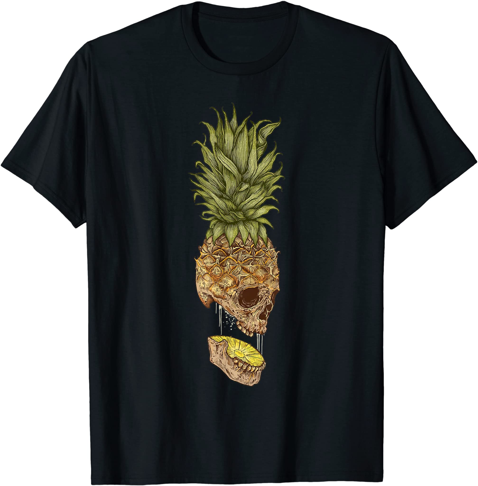 Hawaiian Skull Pineapple Aloha Beach Hawaii Summer Apparel T-Shirt