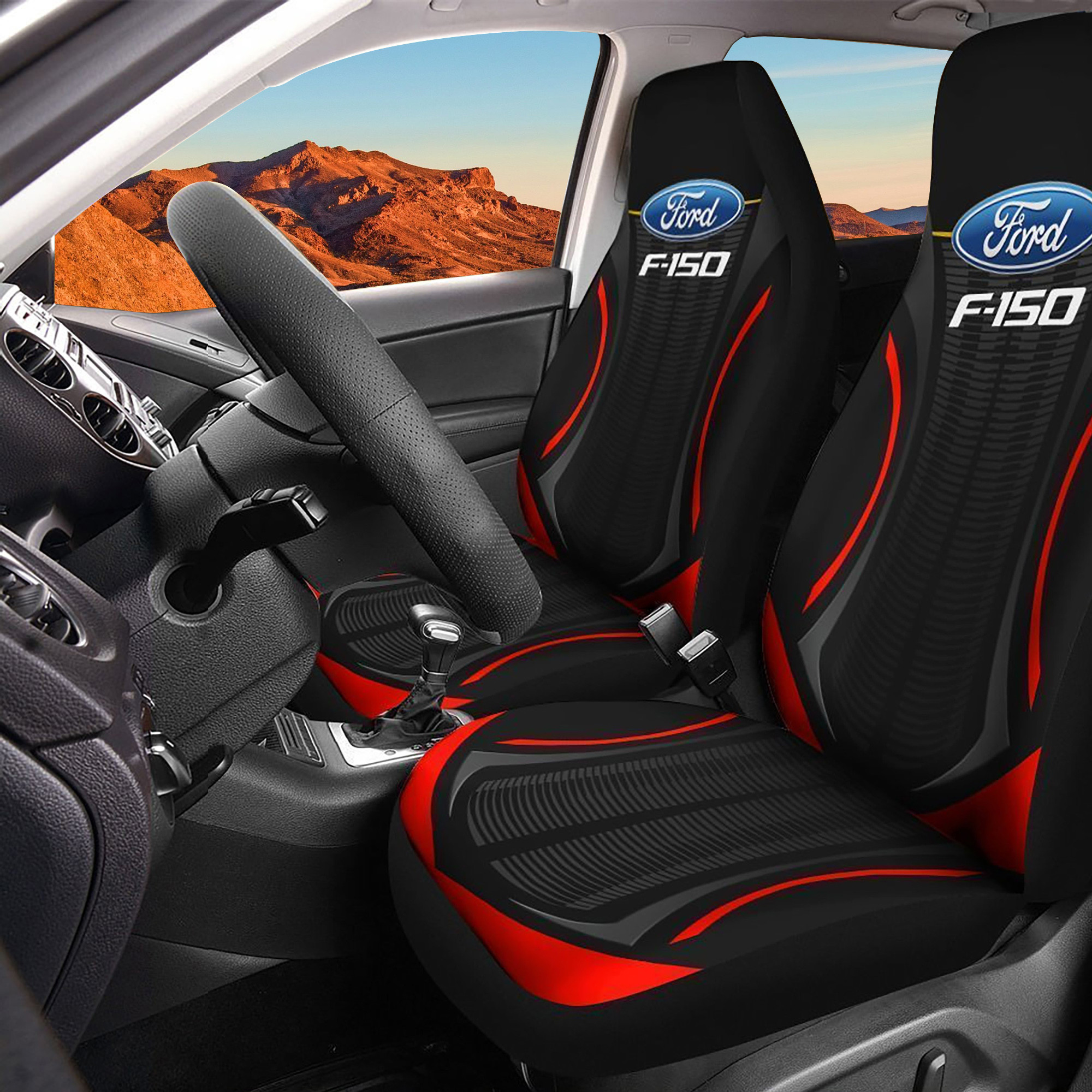 Ford F-150 Logo Car Seat Cover Set CSC1787