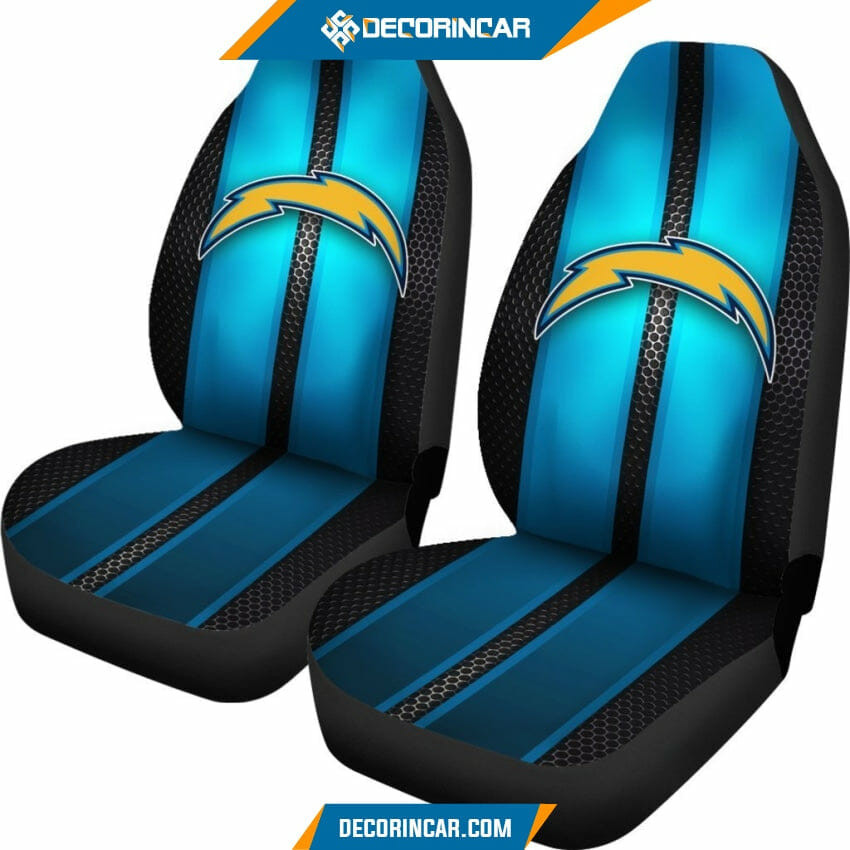 Los Angeles Chargers Black Powder Blue Car Seat Cover Set CSC3728